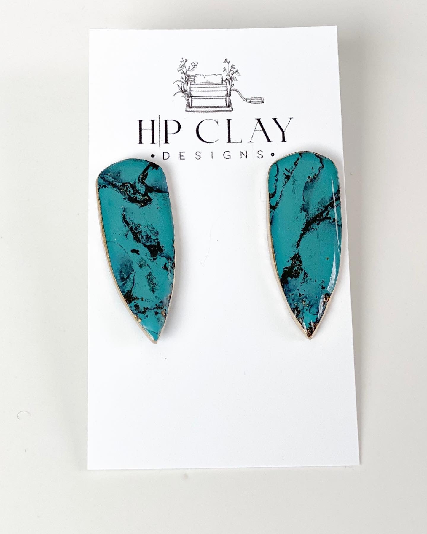 Turquoise Dagger Studs