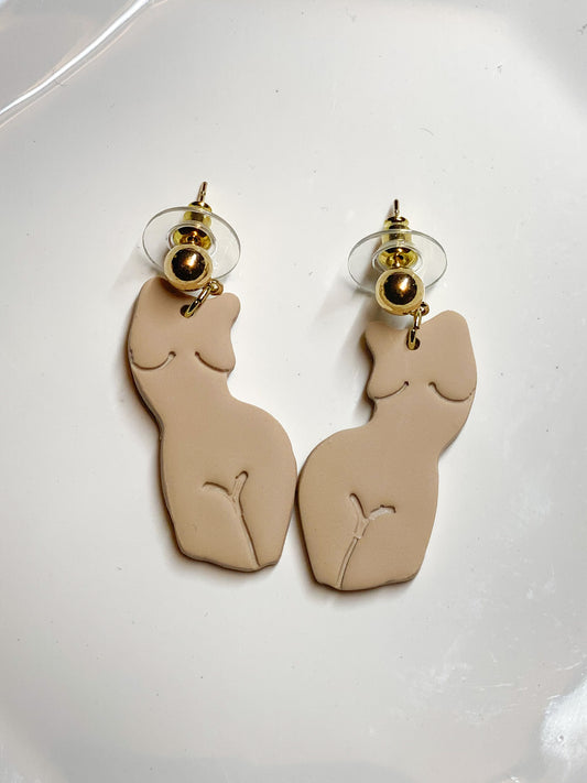 Porcelain: Woman Silhouette Studs