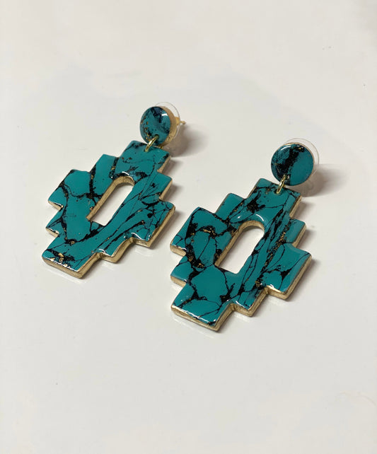 Aztec Turquoise Dangle