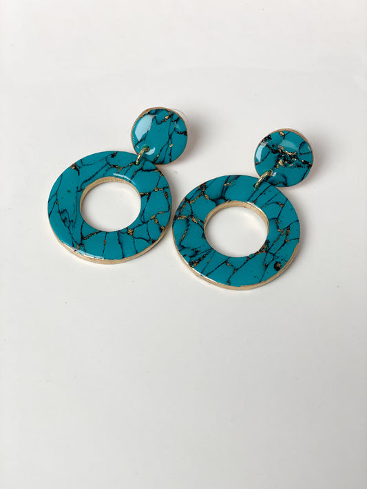 Circle Turquoise Dangles