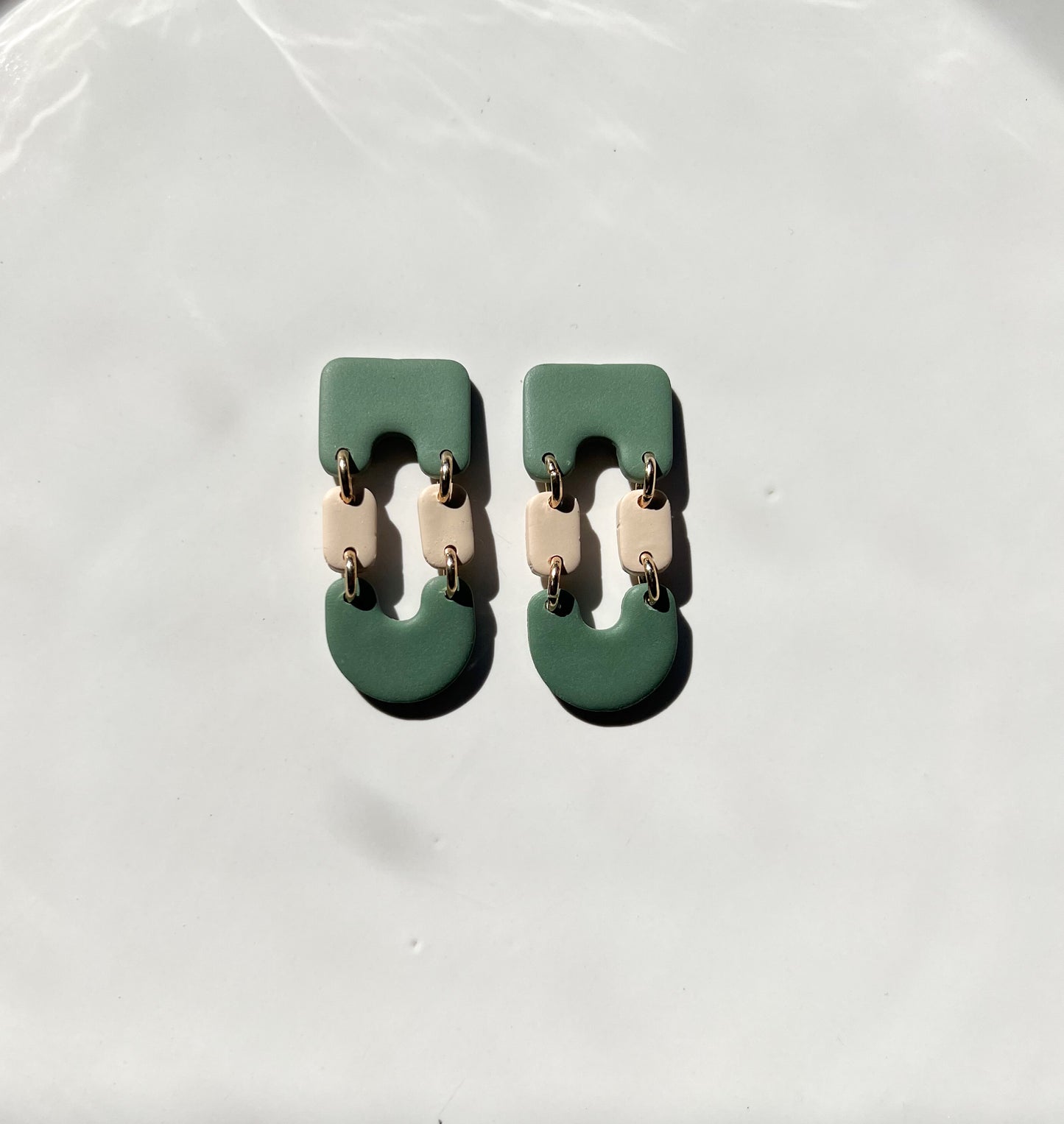 Sage Green Block Dangle