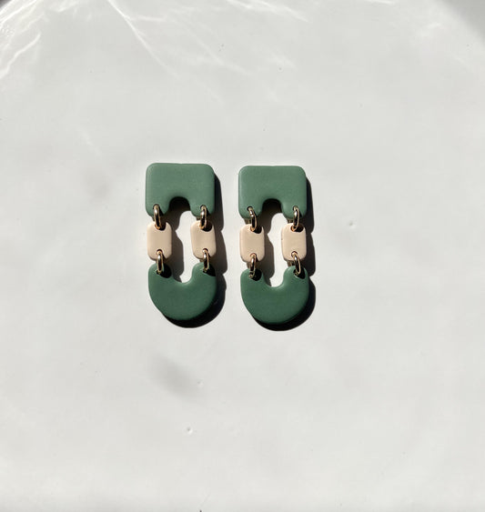 Sage Green Block Dangle