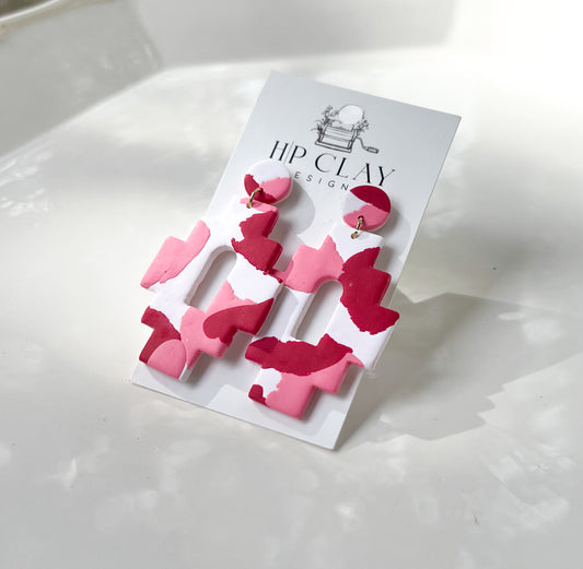 Multi-colored Aztec Dangle