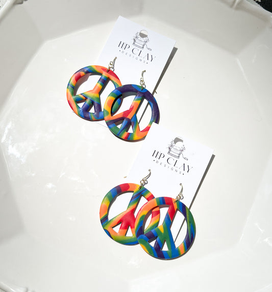 Rainbow Peace Signs